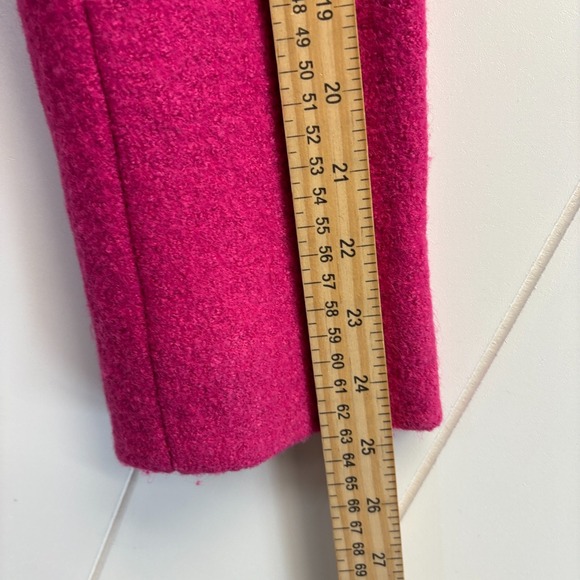 Lands End Women Preppy Academia Wool Blend Pea Coat Size 10 Pink Winter Cozy - Picture 6 of 9
